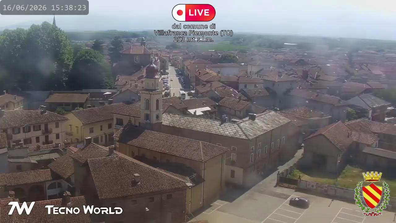 Live webcam view of Vista Panorámica de Villafranca Piemonte
