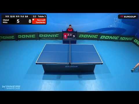 13:15 Oleksii Mitla 3-2 Hennadii Yurchenko 16.05.2023 TT Euro.Cup Ukraine Master. Table 3