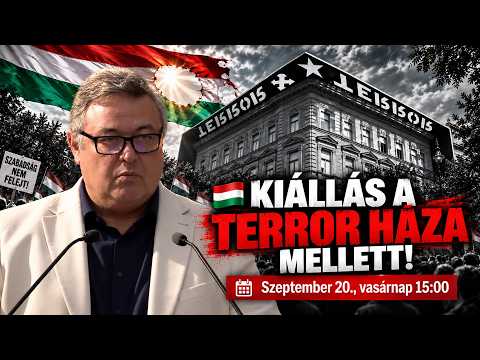 Szentesi Zöldi László - Tüntetés a Terror Háza Múzeum előtt- HírTV