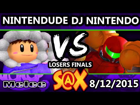 S@X - DJ Nintendo (Fox, Samus) Vs. VGz | Nintendude (Ice Climbers) SSBM Losers Finals - Smash Melee