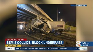 2 semi-trucks collide on State Road 33 near I-4 overpass