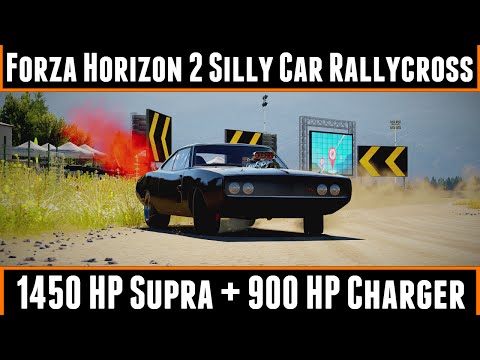 Forza Horizon 2 Silly Car Rallycross 1450 HP Supra + 900 HP Charger (Storm Island)