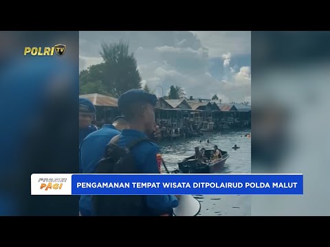 PERSONEL POLAIRUD POLDA MALUT MELAKSANAKAN PENGAMANAN WISATA DI PANTAI KOTA TERNATE