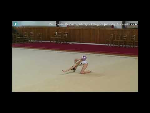 MČR juniorek 2022 - Nikola Nováková - junior 2007 - CZE - míč - ball - score 24.350 - 1.místo 🥇