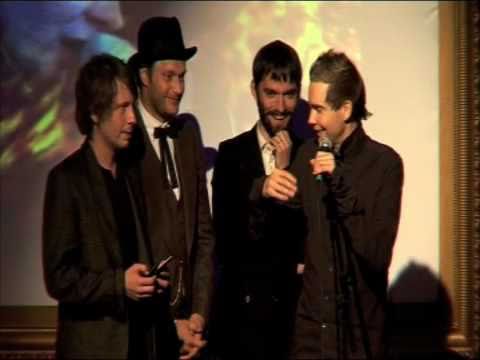 The MOJO Outstanding Contribution to Music Award presented to Sigur Ros by Phil Selway