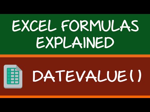 DATEVALUE Formula in Excel