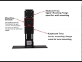 SDS Adjustable VESA Keyboard Tray Mount Installation Instructions