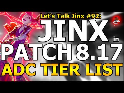 Let's Talk Jinx #92: Patch 8.17 Rundown ADC Tier List (League Of Legends)