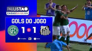Guarani 1 x 1 Santos: confira os gols do jogo na narração de Cléber Machado