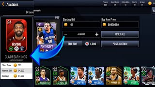 How To Sell Auctions In NBA LIVE MOBILE