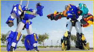Download lagu Dinocore vs Ironman Robot War | Power Rangers Cartoon mp3