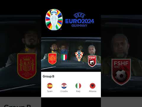 Euro 2024  Germany Draw Group B Spain, Italia, Croatia and Albania  Group of death Meme #shorts