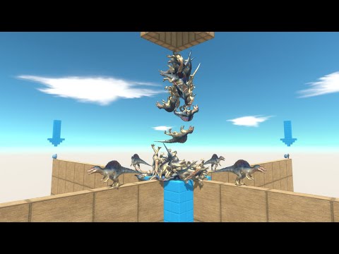 4x Small Bridge Trap | Who Cannot Fall? - Animal Revolt Battle Simulator