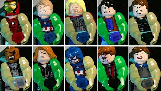 All Avengers & Big Fig Hulk Characters Perform Hulk Transform Animation in LEGO Marvel