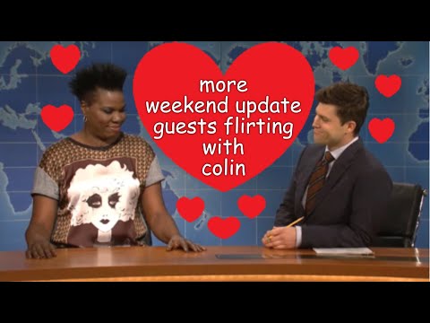 more weekend update guests (mainly leslie) flirting with colin