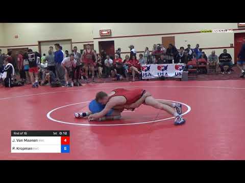 2018 Marine Corps US Open/UWW Junior Freestyle 70 Rnd Of 16 - Jaden Van Maanen (BWC) Vs. Parker Kr