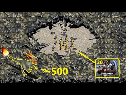 20 Angry Commandos "vs" 500 T-Rex - Red Alert 2