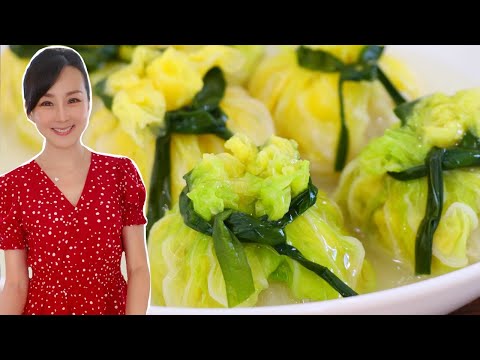 Napa Cabbage Soup Dumplings (Chinese New Year Recipe)!