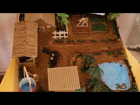 || Village Model for School Project || Village Model || School Project || Easy School Project 🤩😍🛖