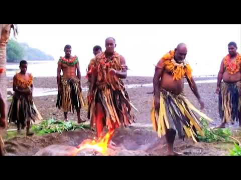 Traditional fire walking in Fiji