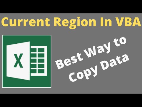 How to Use Current Region in Excel VBA (In Hindi)