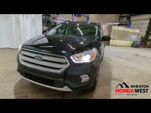 2018 Ford Escape SEL 4WD in Black for sale at Wheaton Honda West in Calgary, AB