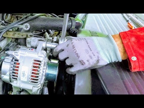 HOW TO REPLACE ALTERNATOR ON TRUCK, INSTALL DIY TUTORIAL, DODGE RAM 2ndGen jeep dodge chrysler ford