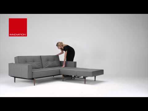 Innovation Splitback mit Armlehne Schlafsofa