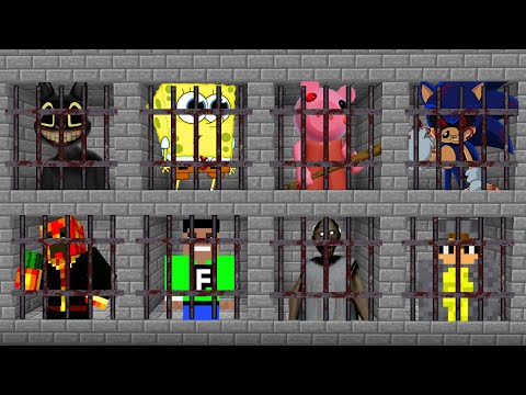 Minecraft PE : DO NOT CHOOSE THE WRONG PRISON! (Piggy, Preston, Slogo, Sonic.EXE & FuzionDroid)