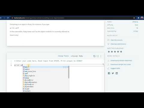Hackerrank Ruby Tutorial Everything Is An Object Uqbas Solutions