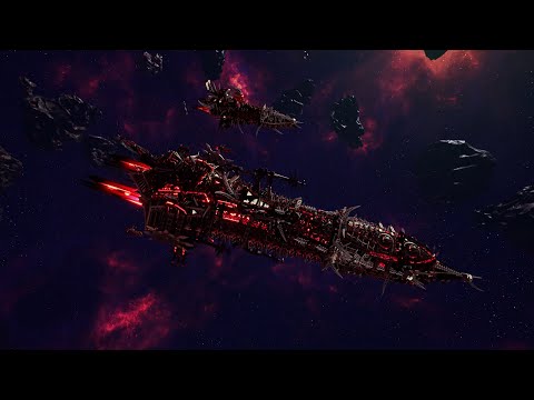 Skalgrim Mod 2021: Conqueror in action! World Eaters vs Space Marines - Battlefleet Gothic Armada 2