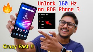 ROG Phone 3 Hidden Feature 😱🔥 Unlock Hidden 160Hz Refresh Rate...