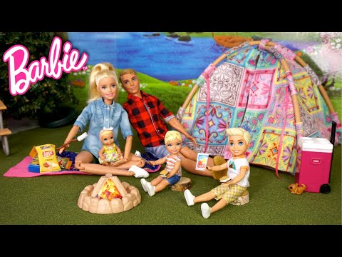 Barbie & Ken Family Camping Trip Routine - Outdoor Adventures