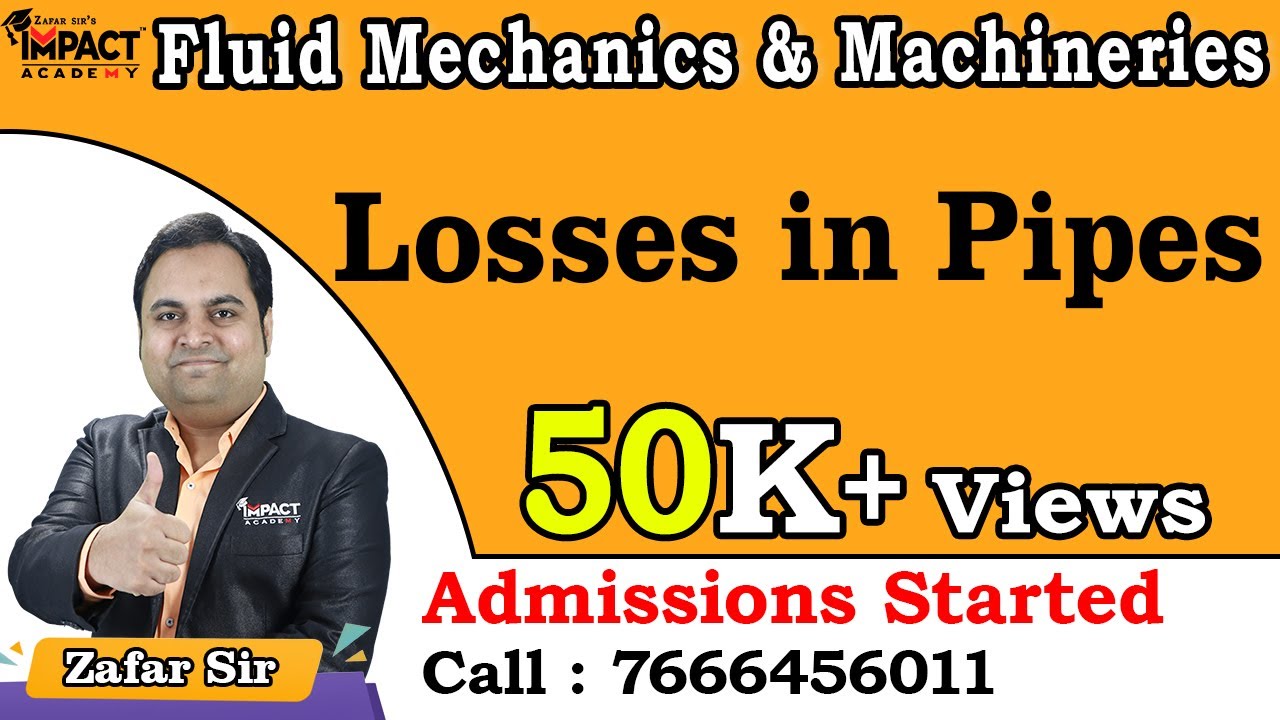 Losses in Pipes | Fluid Mechanics & Machineries | Mechanical Engineering#engineering #gateexam2025