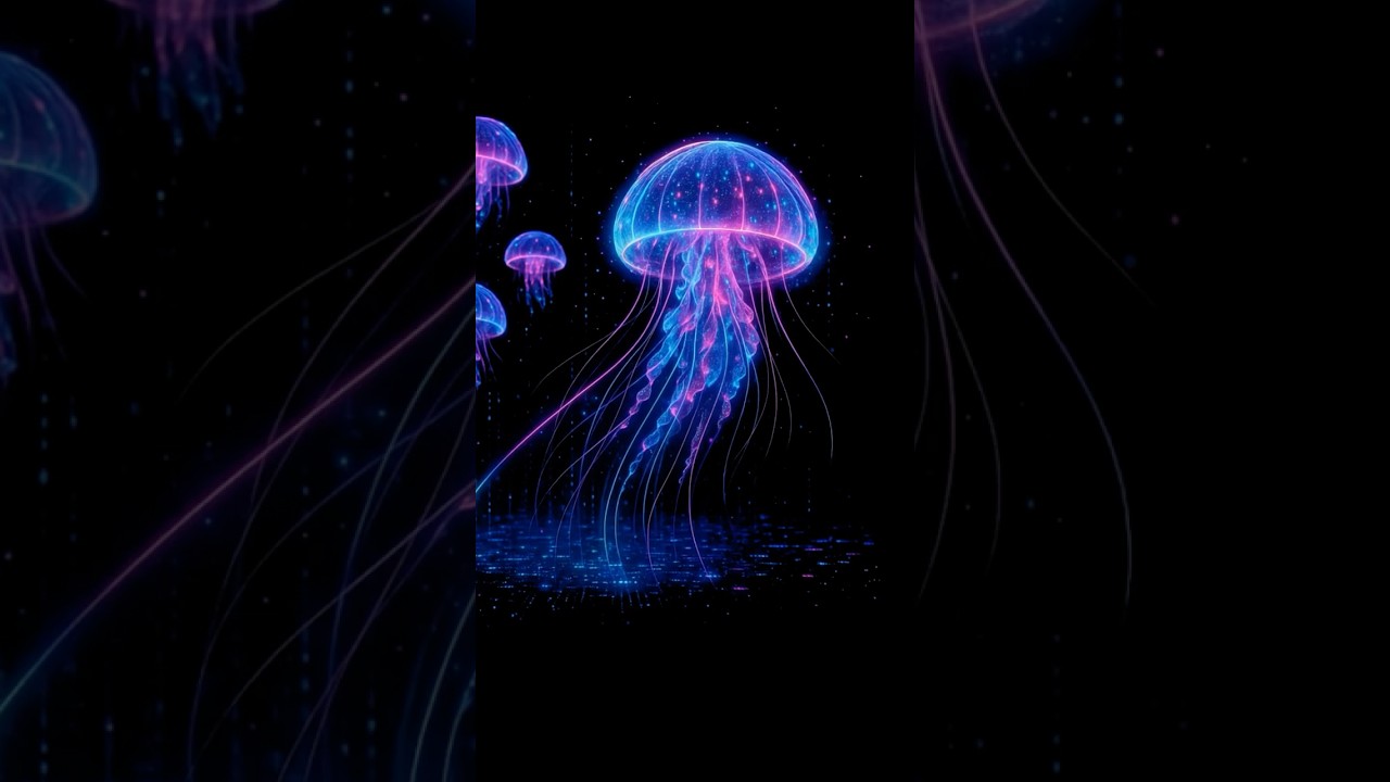 🌊 Hypnotic Hologram Jellyfish in Motion! | Mesmerizing 3D for Kids