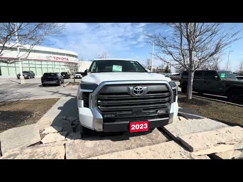 2023 Toyota Tundra 4x4 Crewmax Limited Hybrid Long Bed in White for sale at Stouffville Toyota in Whitchurch-Stouffville, ON