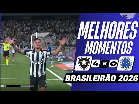 Botafogo 4 x 0 Cruzeiro | Melhores Momentos (COMPLETO) | Brasileirão 2026