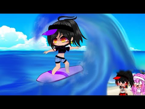 IS THAT APHMAU SURFING IN THE BIG WAVES?!?!😮😮(aphmau AU)(flash warning)(short)(98k special~)💪😎💜❤