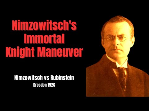Fantastic Transformation of Knight and Bishop. Nimzowitsch vs Rubinstein 1926