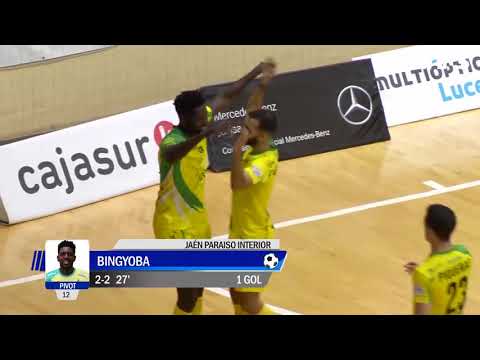 Gol Bingyoba (2-2) Jaén Paraíso Interior - Jimbee Cartagena. J27, 1Div. LNFS