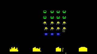 BBC Micro game Super Invaders (hacked)