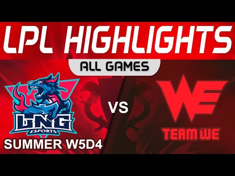 LNG vs WE Highlights ALL GAMES LPL Summer Season 2023 W5D4 LNG Esports vs Team WE by Onivia