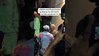 Legends elcantantedelghetto, jbalvin amp 50Cent pulling up to E11EVEN