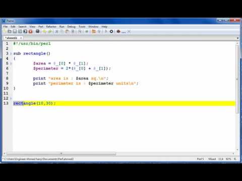 perl tutorial NO 41 rectangle example