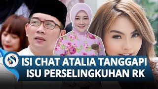 Mengejutkan! Isi Chat Atalia Tanggapi Isu Selingkuh Ridwan Kamil, Lisa Mariana Dituding Bohong