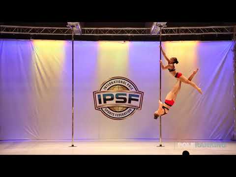 Doubles Elise Dahl H. & Camilla Haukas S. of Norway - IPSF World Pole Sports Championships 2018