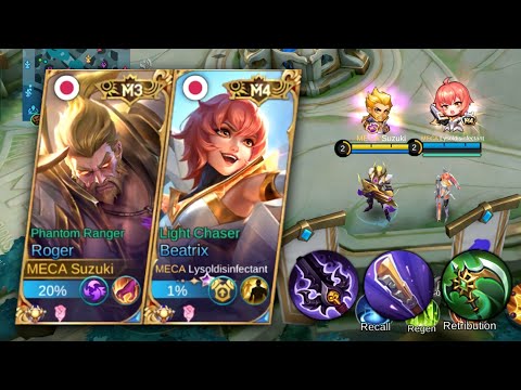 ROGER M3 FT. BEATRIX M4 GAMEPLAY!! | ROGER BEST BUILD 2023 | Suzuki Plays -MLBB