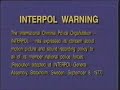 FBI Warning Screens Interpol Warnings Distributed By Lyrick Studios 1997