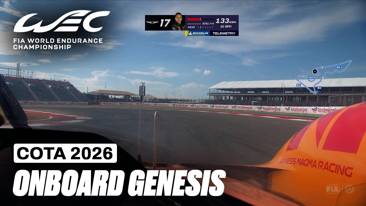 Onboard Lap Luis Felipe Derani Genesis Hypercar | 6 Hours of COTA 2026 | FIA WEC