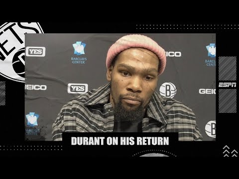 凱文-杜蘭特談贏得籃網隊首秀對勇士隊的比賽｜NBA on ESPN (Kevin Durant speaks about winning Nets debut vs. Warriors | NBA on ESPN)